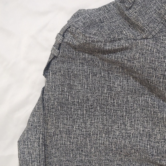 Express 3/4 Sleeve Tweed Look Cotton Blazer, Color Light Gray Size 12 - Picture 12 of 15